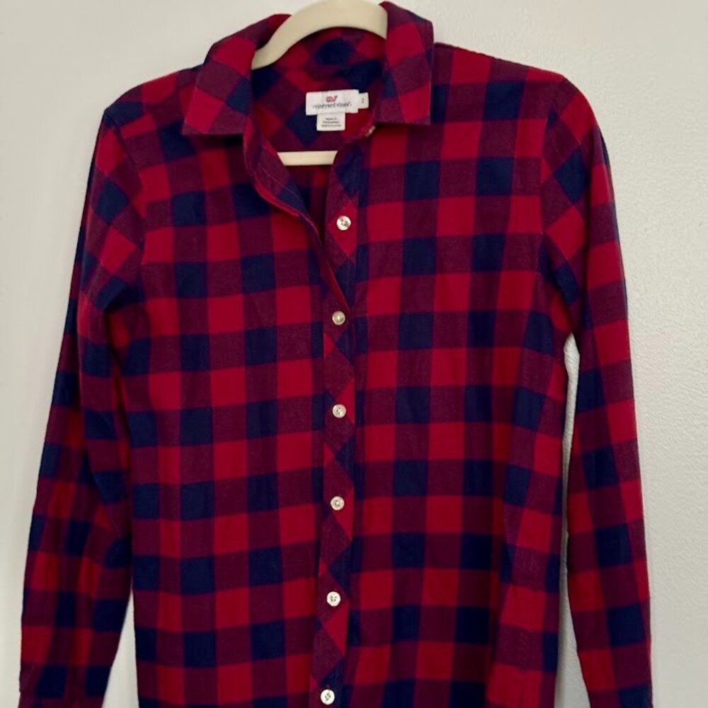 Women's Vineyard Vines Flannel Button Down Top